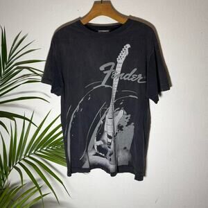 2000s Y2K Fenders Guitar Big Print Graphic Tee
